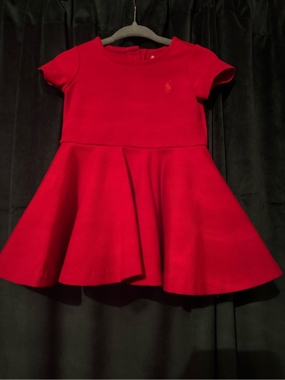 Ralph Lauren Red Short-Sleeve Fit & Flare Dress